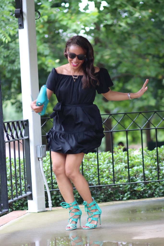 Black-off-the-shoulder-dress