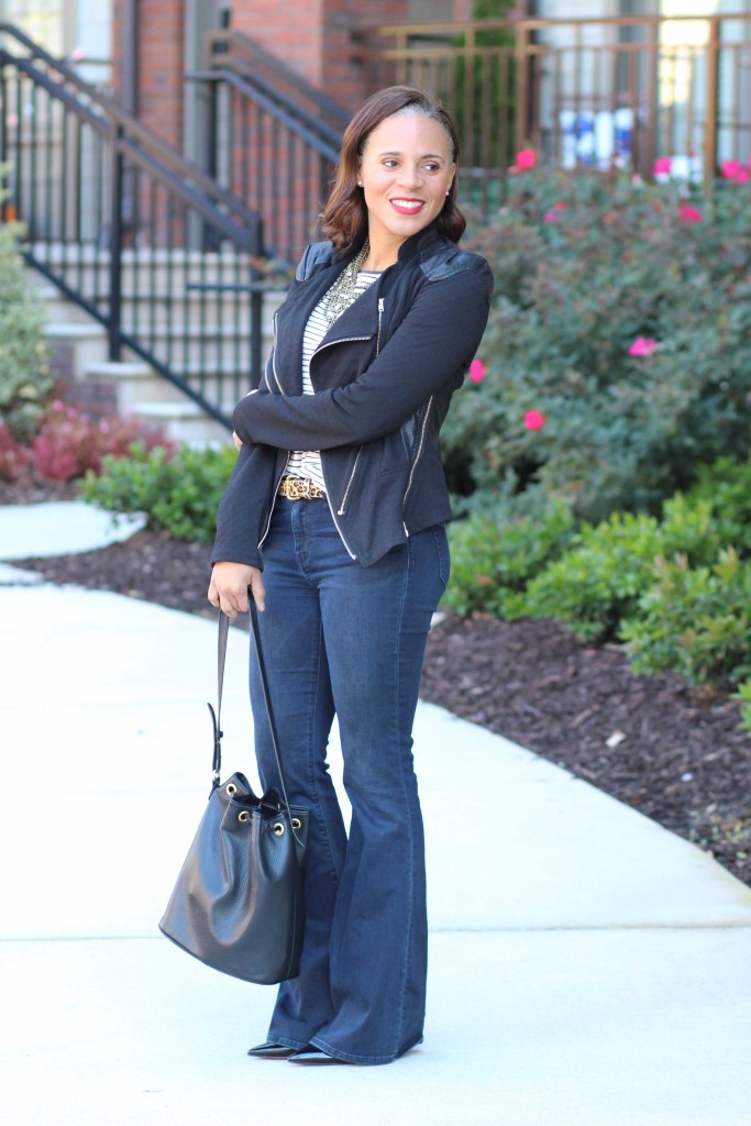 flare jeans with heels