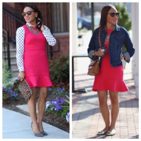 Wardrobe Remix: Pink Fit and Flare Dress