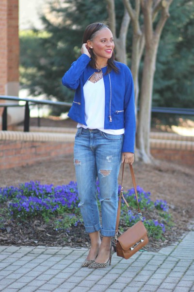 Electric Blue Suede Jacket