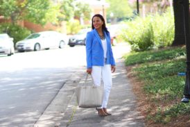 J Crew Blue Double Breasted Blazer