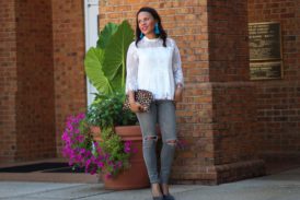 White Lace Long Sleeve Shirt