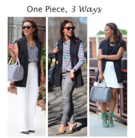 3 Ways to Wear a Sleeveless Black Vest