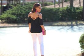 Black Cold Shoulder Top Under $40