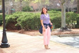 How to Wear Blush Colored Pants