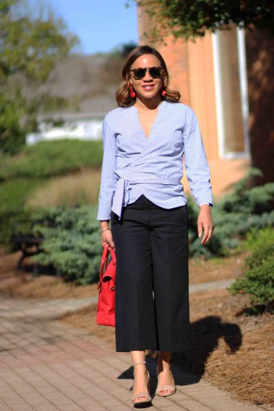 How to Wear Cropped Wide Legged Pants if You are Short - Nicole to the  Nines