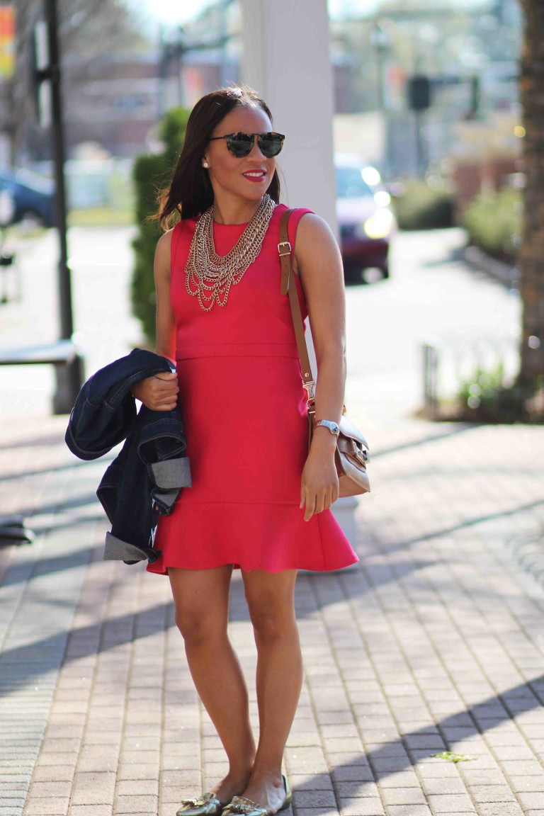 Wardrobe Remix: Pink Fit and Flare Dress - Nicole to the Nines