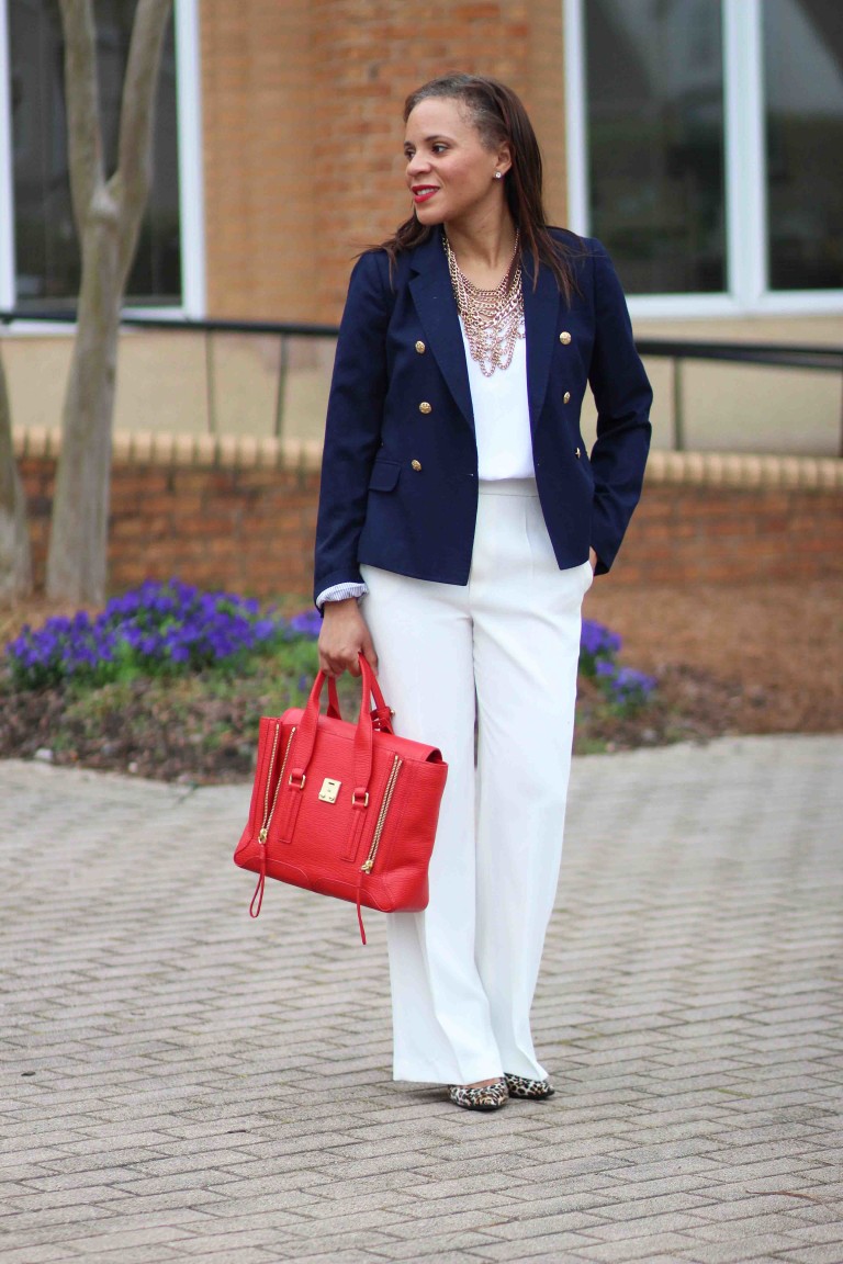 Spring Work Wardrobe: J. Crew Blue Blazer - Nicole to the Nines