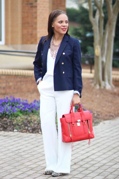 Spring Work Wardrobe: J. Crew Blue Blazer - Nicole to the Nines