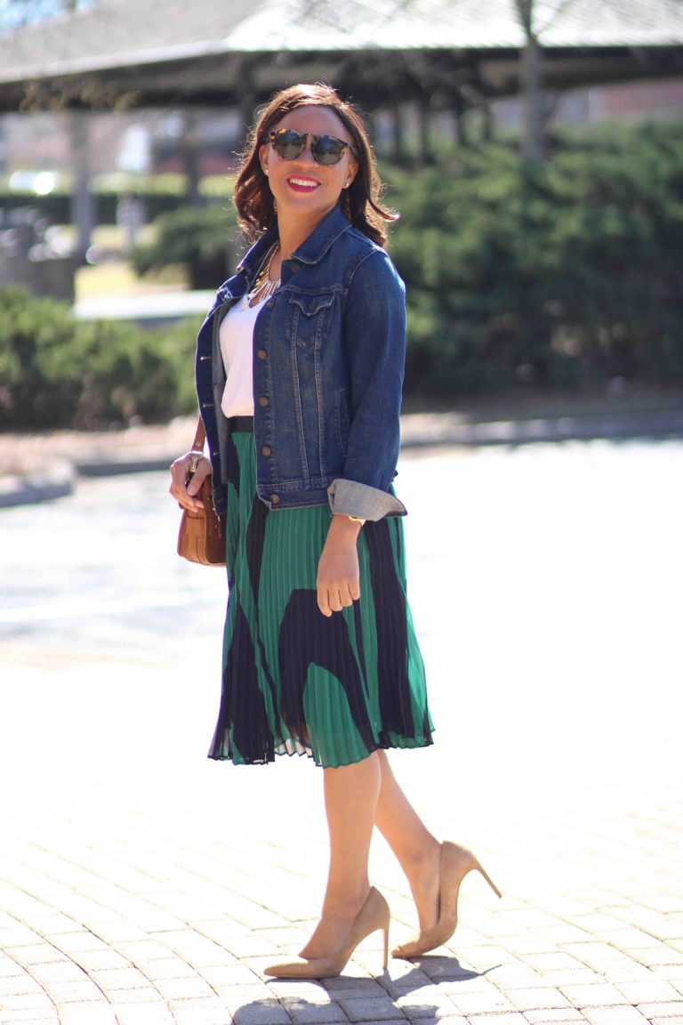Ann Taylor Wave Pleated Skirt - Nicole to the Nines